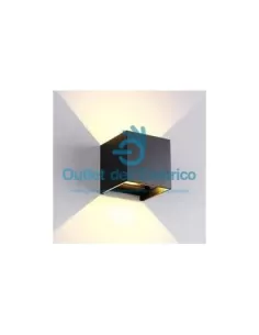 Applique murale LED Cubo 12W double émission 3000K anthracite IP65